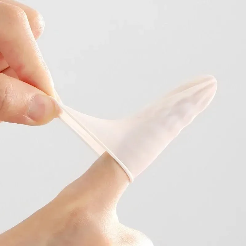 100PCS Disposable Finger Sleeves Clitoris Stimulate Penis Sleeve G Point Massage Reusable Condom Sex Toys For Woman Men Gay — image 4