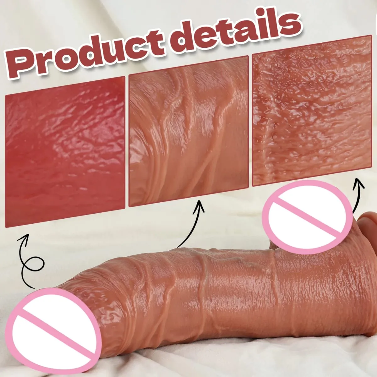 Oversize Realistic Dildo Vagina Anal Masturbation Μαλακή διείσδυση σιλικόνης πέους G-Point Stimulator Dick Sex Toys για γυναίκες άνδρες — image 3