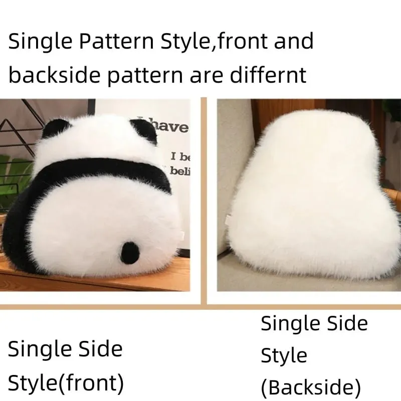 Szuper bolyhos plüss panda árnyék, töltött Qizai hátsó nézet Párna skandináv stílusú kanapé dekoráció párna csokoládé panda ölelés derékpárna — image 10