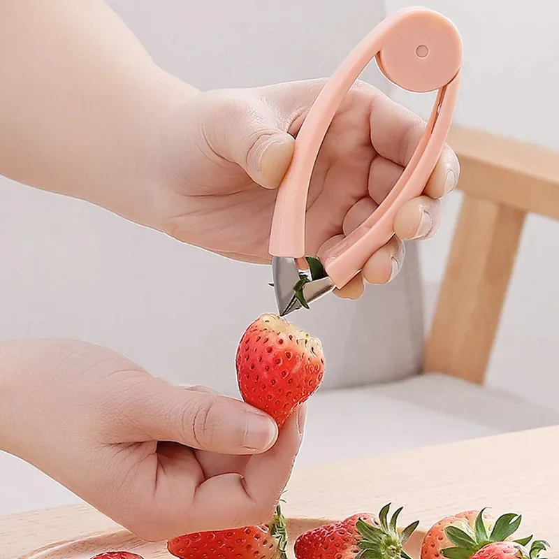 1 τεμ. Strawberry Steel Pineapple Eye Peele Fruit and Vegetable Practical Sed Remover Clip Fruit Tools Gadgets κουζίνας — image 3