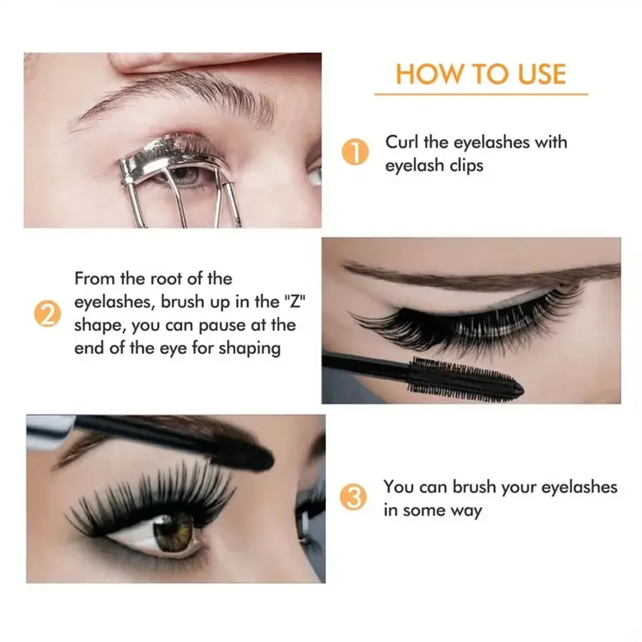 3D Mascara Waterproof Extra Volume Long -lasting Hyper-Curl Lengthening Eyelash Non-smudging Eyelashes Black Mascara Makeup — image 6