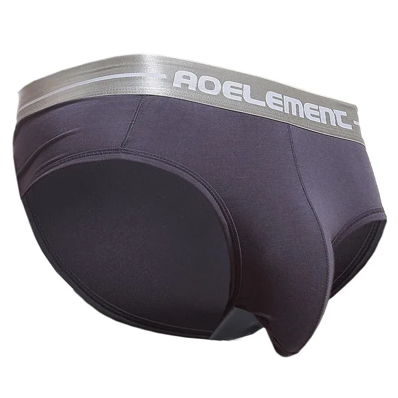 Modal capsule lift U convex men's underwear bullet separate ice silk capsule pouch briefs