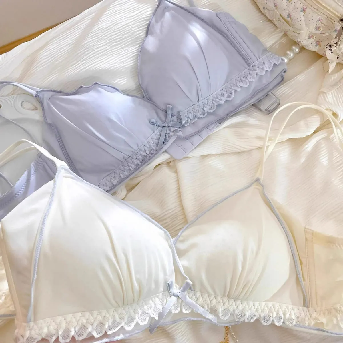 Γαλλικά λεπτή κούπα girly εσώρουχα χωρίς underwire μικρό στήθος που κρατά ψηλά χωρίς underwire γλυκό σουτιέν