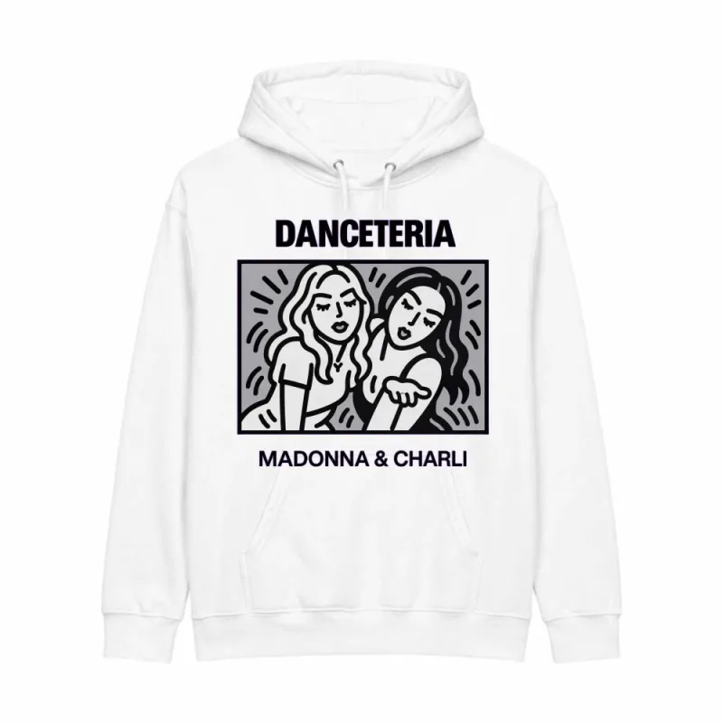 2026 Madonna Charli XCX Danceteria Hoodie Line Art Grafikdruck Unisex Pullover Kapuzenpullover Popmusik Fan Casual Tops