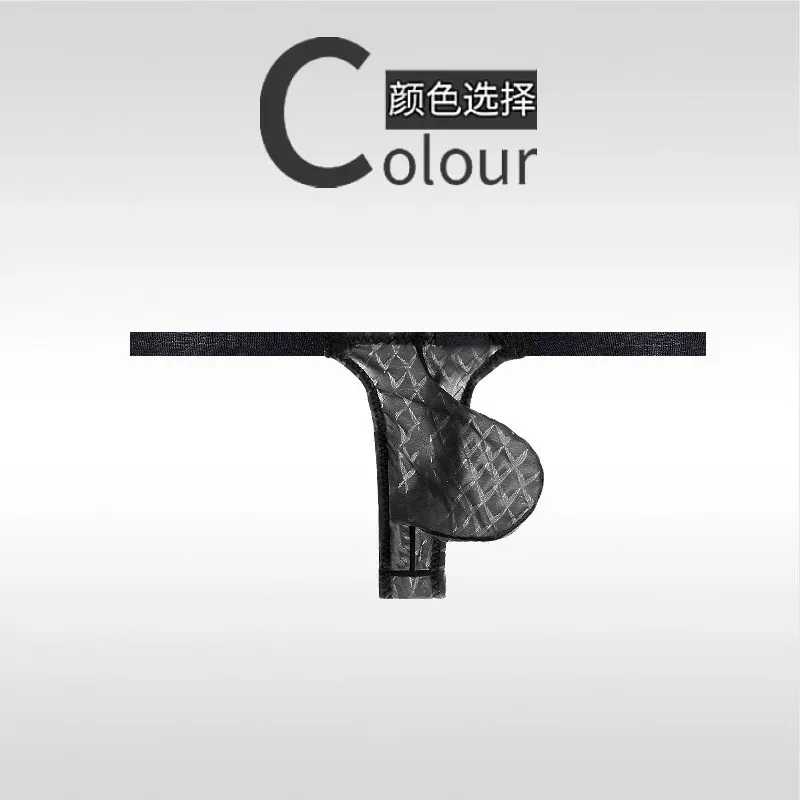 Transparent G-string Men Sexy Mini T-back Thongs See Through Underwear Bulge Pouch Underpants Ice Silk Lingerie Sheer Undies