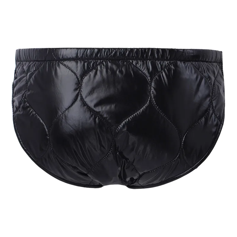 Mens Warm Padded Diaper Cover Briefs Elastic Waistband Quilted Puffer Underwear Underpants for Adaptive Special Needs Clothing