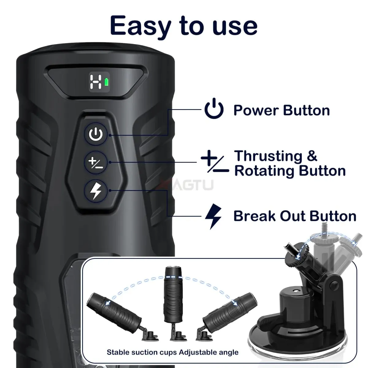 Automatic Male Masturbator Telescopic Rotation Masturbation with Suction Cup for Men Simulation Blowjob Piston Sex Toy for Men