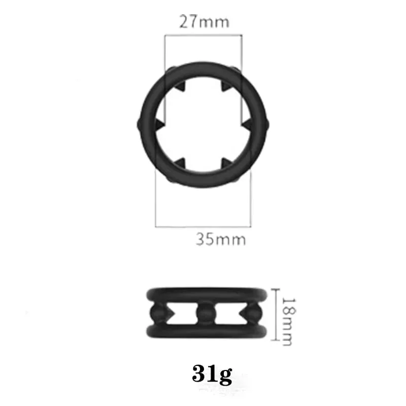Male Cock Penis Ring with Soft Spikes S/M/L Size Silicone Ring Delay Ejaculation Adult Supplies Dick Erection Stretcher Sex Toys
