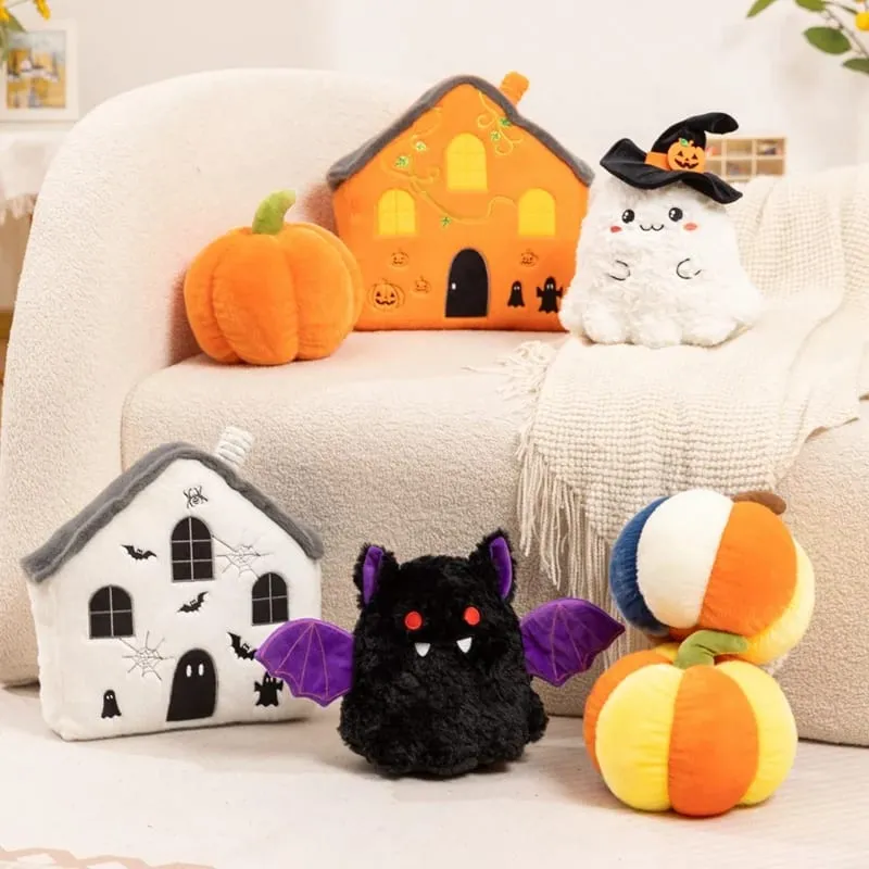 Νέο Creative Halloween Ghost Plushie Soft Toy Pumpkin House Μαξιλάρι βελούδινο Αστείο τρομακτικό διακοσμητικό μαξιλάρι για πάρτι για το σπίτι — image 6