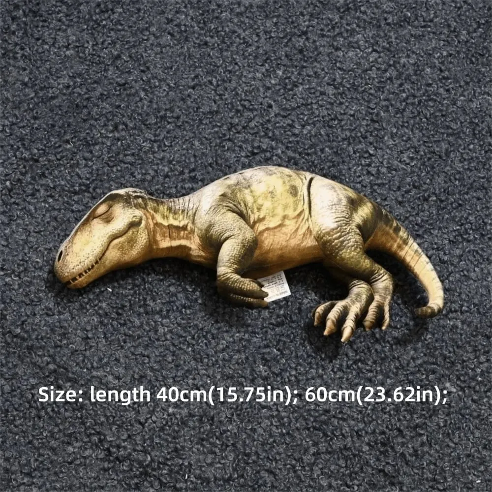 3D dizájn dinoszaurusz plüss párna élethű dinoszaurusz hangulatos puha textúra valósághű alvó dinoszaurusz vicces forma kawaii stílus — image 5