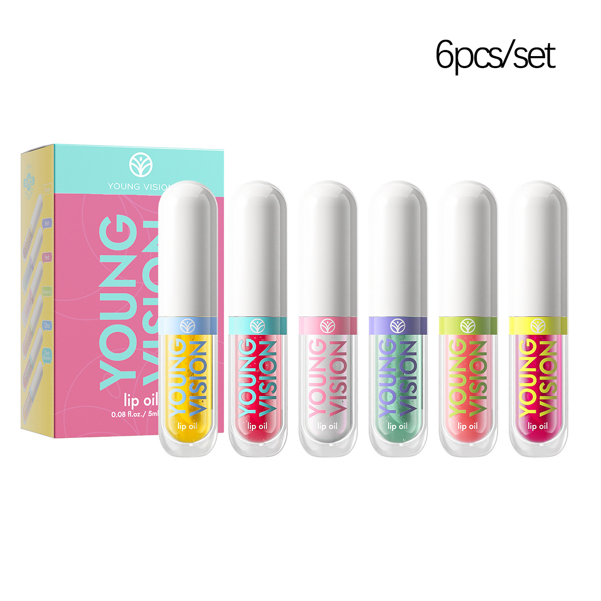 6 Color-Changing Lip Gloss Fruity Scent Moisturizing and Long-Lasting Smooth Hydrating Temperature-Activated Lip tint