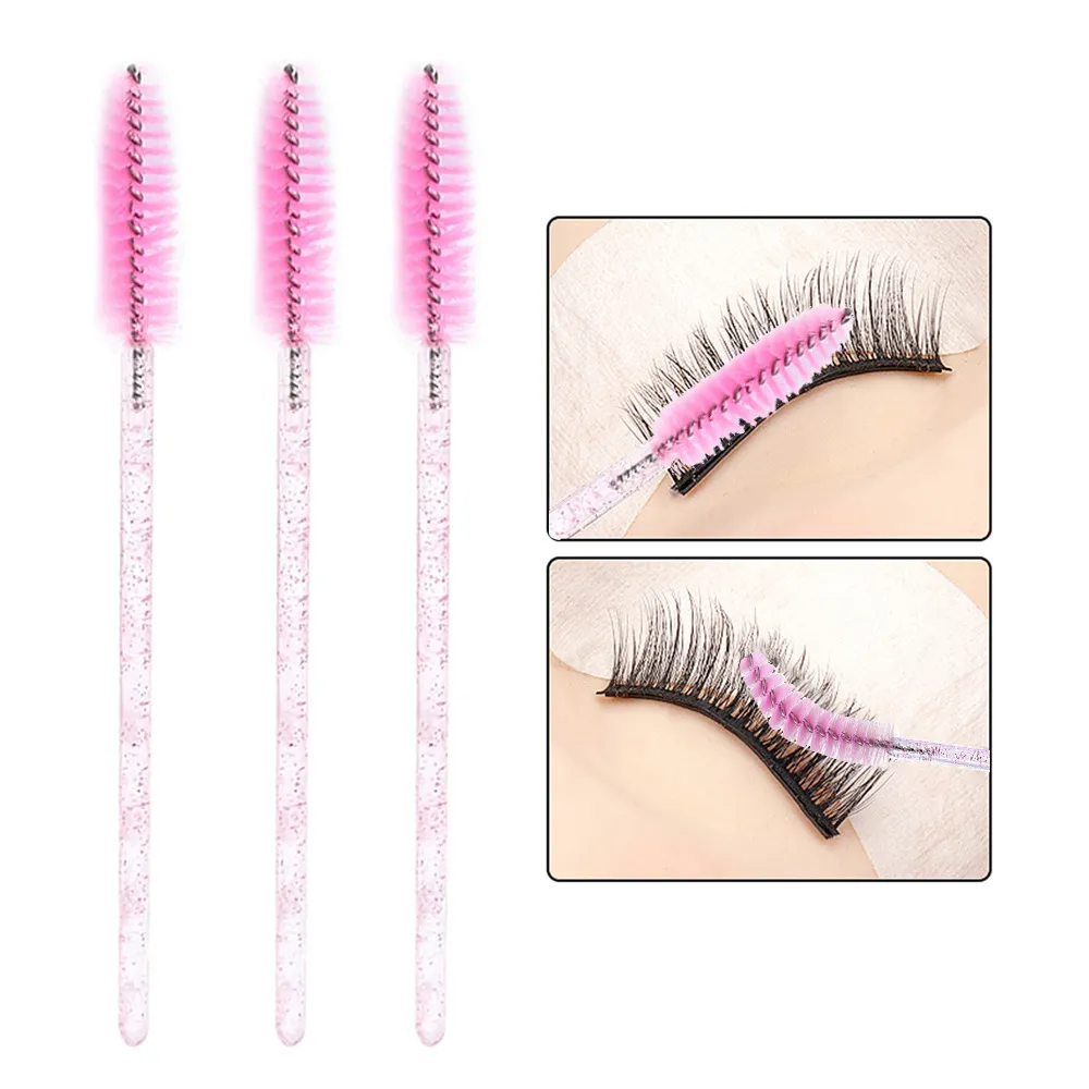 500Pcs Eyelash Brushes Eyelashes Extension Brush Mascara Wands Applicators Makeup Accessories For Eyelashes Eyebrows Wholesaler