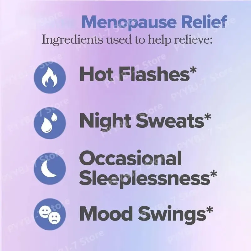 Women Complex Vitamins for Menopause with Vitamin D3 B6 Helps Relieve Night Sweats Mood Swings Health Food Supplement 60 Pieces — image 2