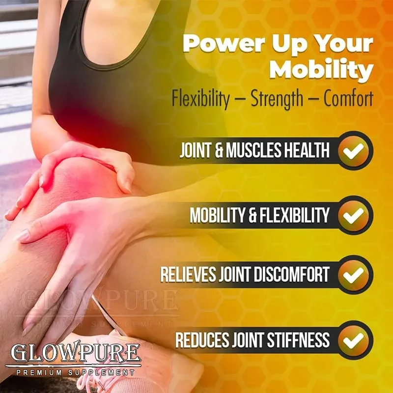 Bee Venom Extract Glucosamine & Turmeric Capsules for Joint & Muscle Health Enhanced Mobility Flexibility Comfort Supplement