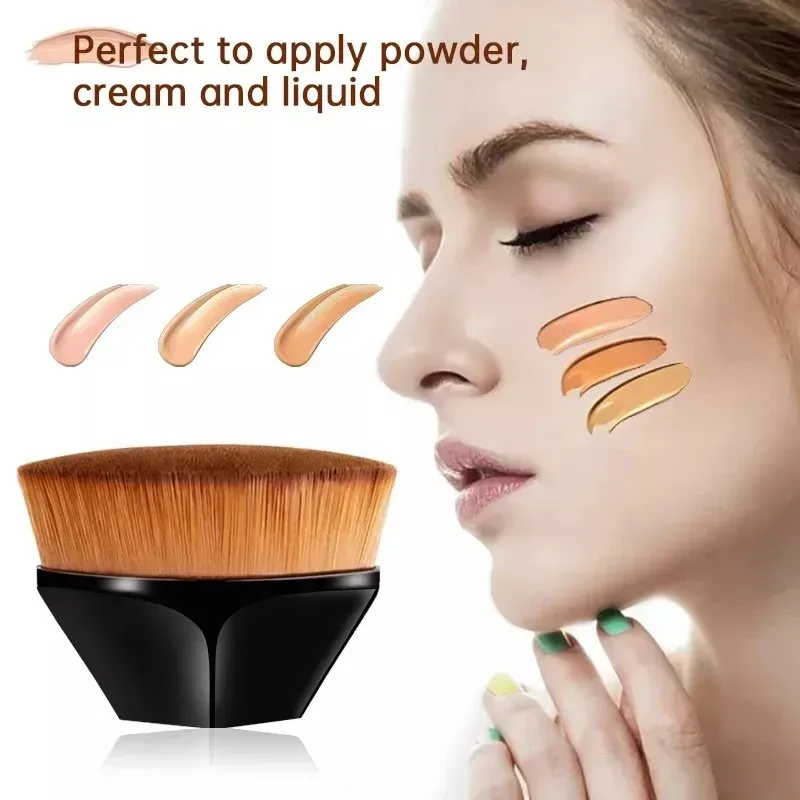 1/2/3/4 Buah Kuas Makeup Bedak Kecantikan Kuas Perona Wajah Portabel Kuas Foundation Profesional Kosmetik Riasan Dasar Lembut — image 2