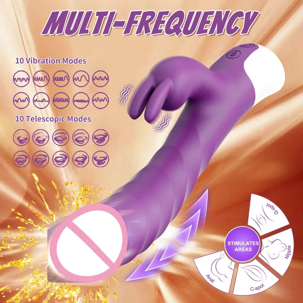 Thrusting Rabbit Vibrator for Women Vagina Dlido Vibrator G-Spot Clitoris Stimulator Female Masturbation Sex Toy for Women — image 2