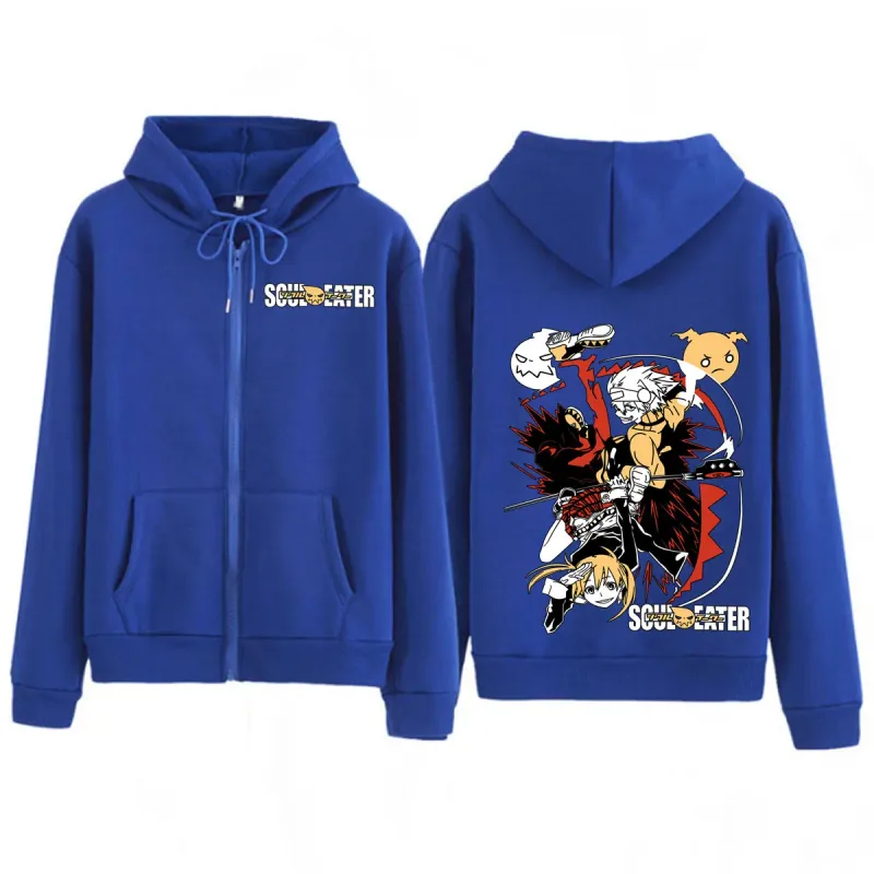 Anime Soul Eater MAKA ALBARN Dragkedja Luvtröjor Roliga män kvinnor Kläder Mode överdimensionerade kläder Fritidskläder långärmade Streetwears — image 6