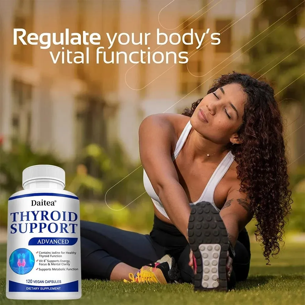 Thyroid Supplement with L-tyrosine Iodine Zinc & Selenium - Promotes Memory Cognitive Thyroid Health and Metabolism NON-GMO — image 3