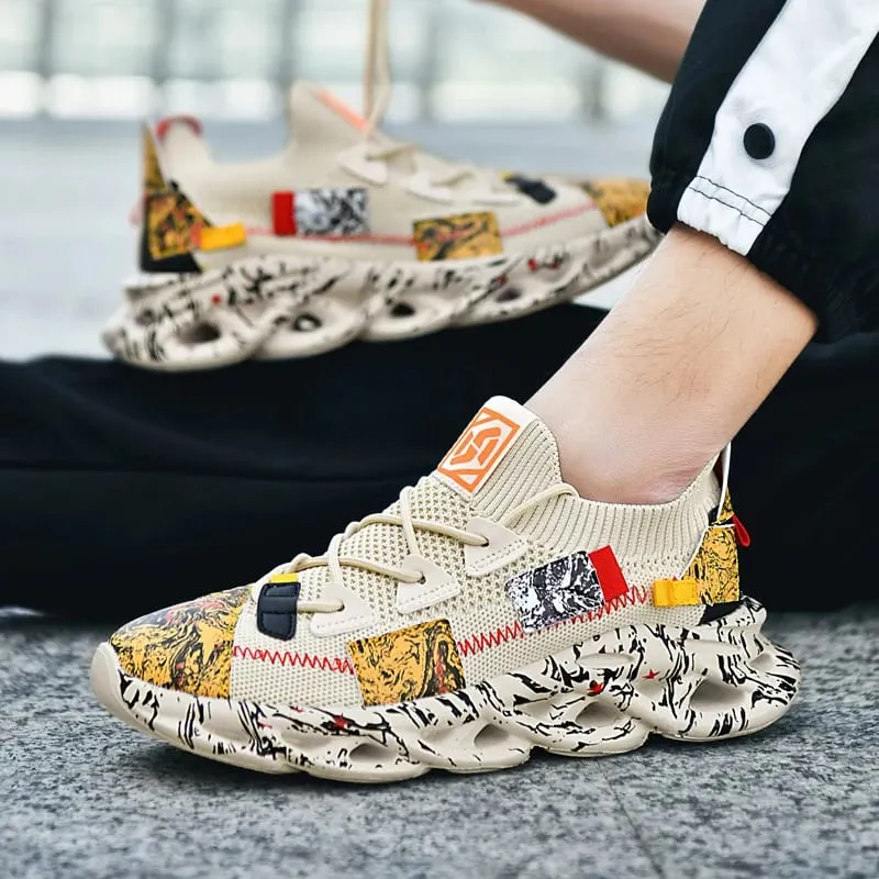 Men's Casual Sneakers Breathable Luxury Trainer Race Shoes Fashion Loafers Running Shoes for Male
