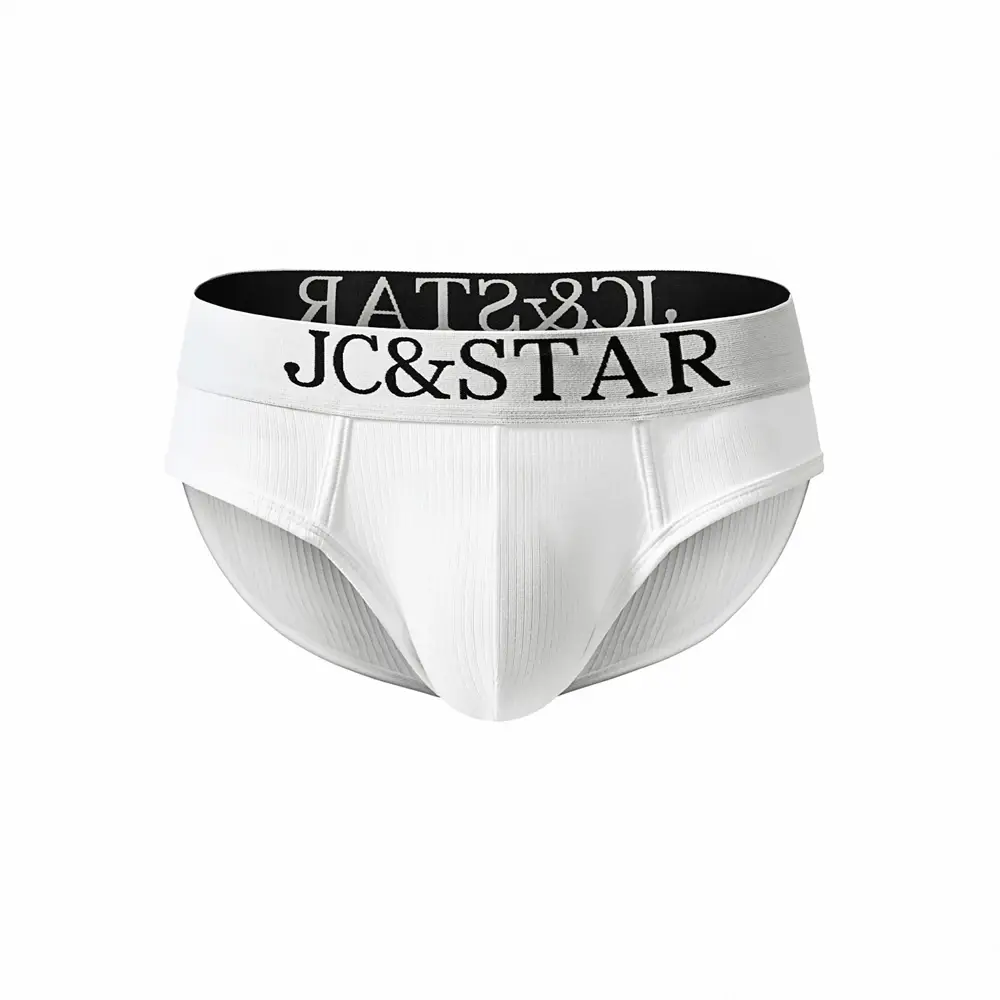 Athletic High Cut Design Sexy Man's Underwear Briefs Underpants Ribbed Cotton Sports Comfort Men Bikini Slip Men's Tanga Briefs