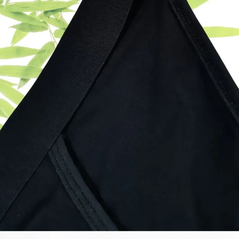 Men's Sexy High Cut Thong Bamboo Briefs Low Rise Integrated Pouch Breathable Athletic Underwear for Bodybuilder Gym Daily Wear