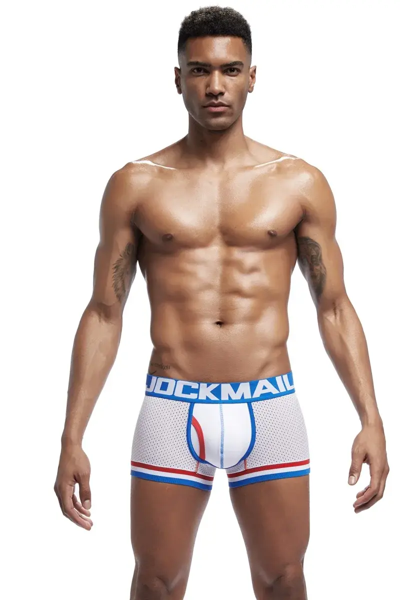 Jockmail Men Boxer Mesh Underwear Breathable Comfortable Soft Comfortable Sports Shorts Adult Man Panties Clothing Lingerie — image 1