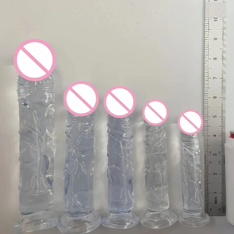 Női valósághű anális fenékdugó átlátszó vibrátor tapadókorong Big Dick puha maszturbátorok G-pont nagy pénisz felnőtt szexuális termék 18+