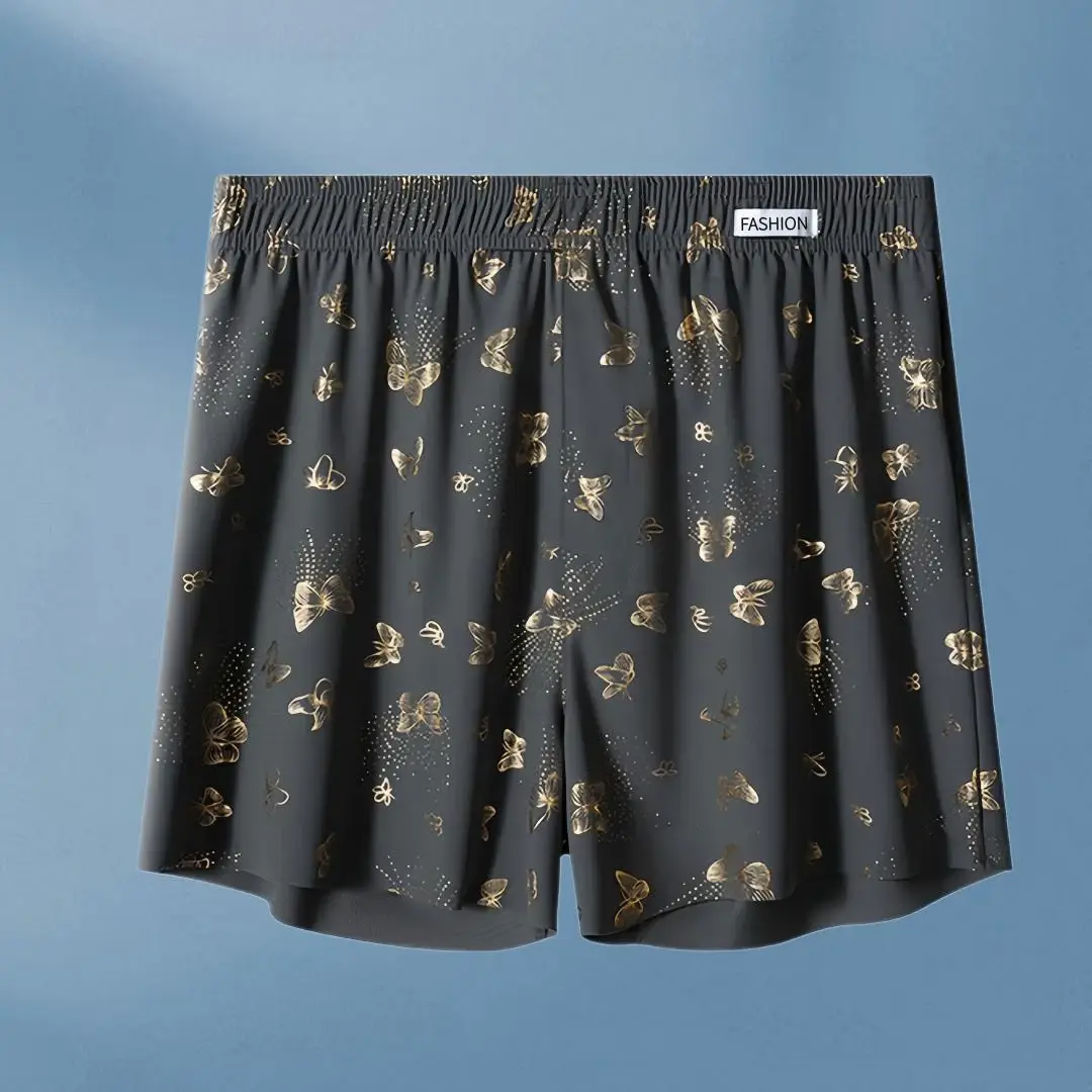 Pantalones Aro personalizados con estampado de mariposas para hombre, ropa interior informal holgada y transpirable, calzoncillos tipo bóxer de moda, 4 piezas — image 9