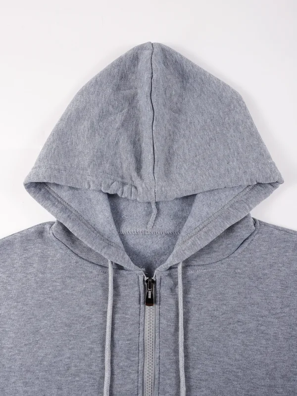 Sweat à capuche à fermeture éclair pour hommes, personnalisé, imprimé personnalisé, mode décontractée, manteau ample pour jeunes, vêtements de sport de base sur le campus, haut de poche de rue, M-3XL