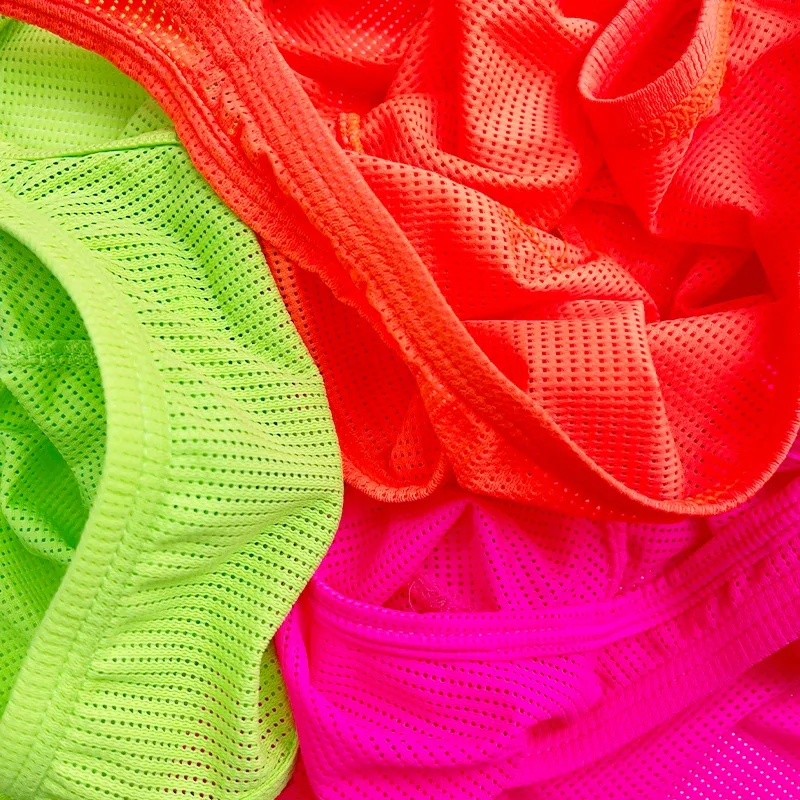 1PCS Men Neon Mesh Bikini Briefs Solid Color Elastic Waistband Multi Color Low Rise U Convex Pouch Breathable Quick Dry BS839 — image 5