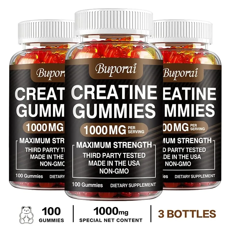 Creatine Monohydrate Gummies - Pre/post Workout Fitness Strength Muscle Building Provide Energy Supplements
