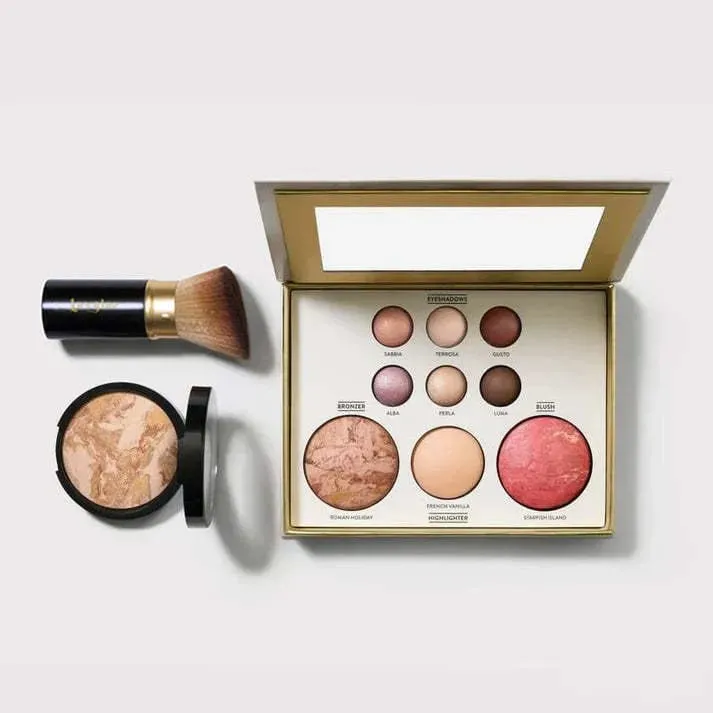 Tuscan Dreams Holiday Baked Starter Kit (4PC)-- Full Face Makeup Palette Foundation with Limited Edition Brushes — image 8