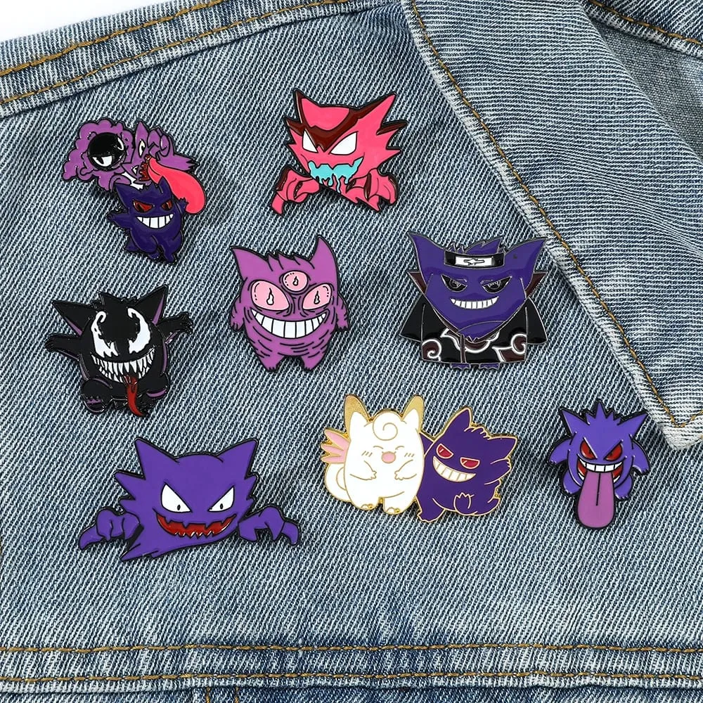 Gengar Rajzfilm brossok Anime Zománcos hajtókátűk hátizsákhoz Kiegészítők Rajongók Gyűjtemény Bross Ajándékok