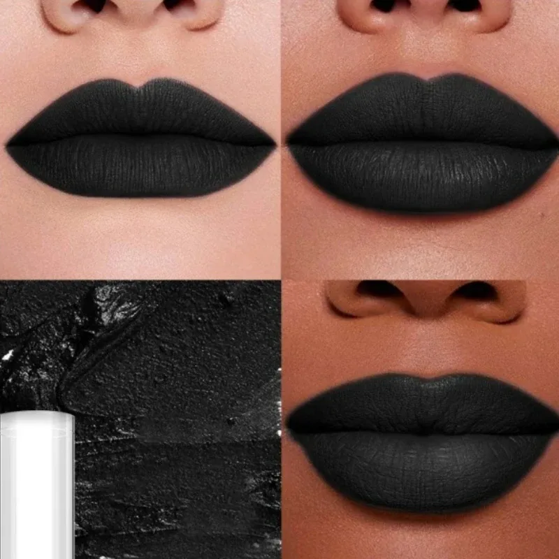 Punk Matte Zwarte Vloeibare Lipstick Waterdichte Langdurige Party Lipgloss Persoonlijk Fluwelen Naakt Lip Tint Halloween Lippen Make-up — image 3