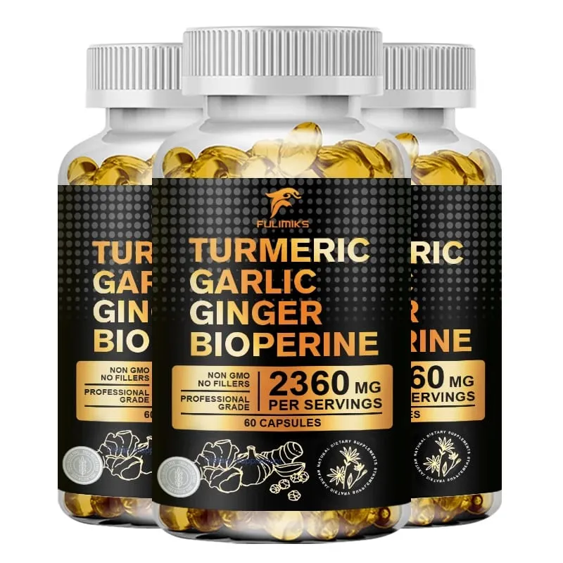 Premium Turmeric Curcumin Supplement with Garlic & Ginger Supports Joint Comfort Anti-Inflammatory Immune Health & Vitality — image 9