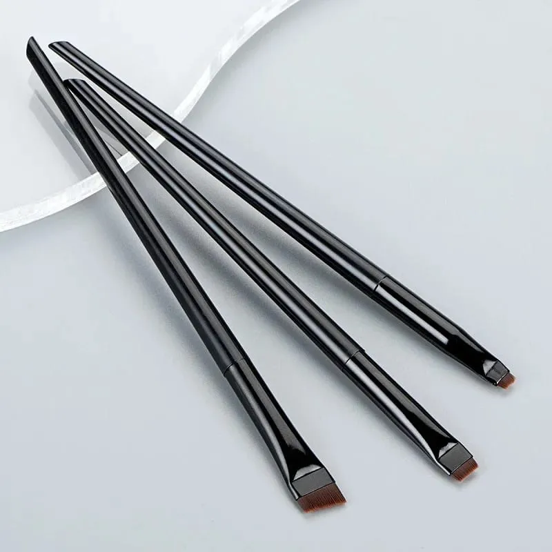 Blade Eyeliner Brush Brush Brush Portable Flat Fine Eye Liner Brow Contour Brushes Makeup Tool Cosmetic Beauty Makeup Tool 3 τμχ/σετ