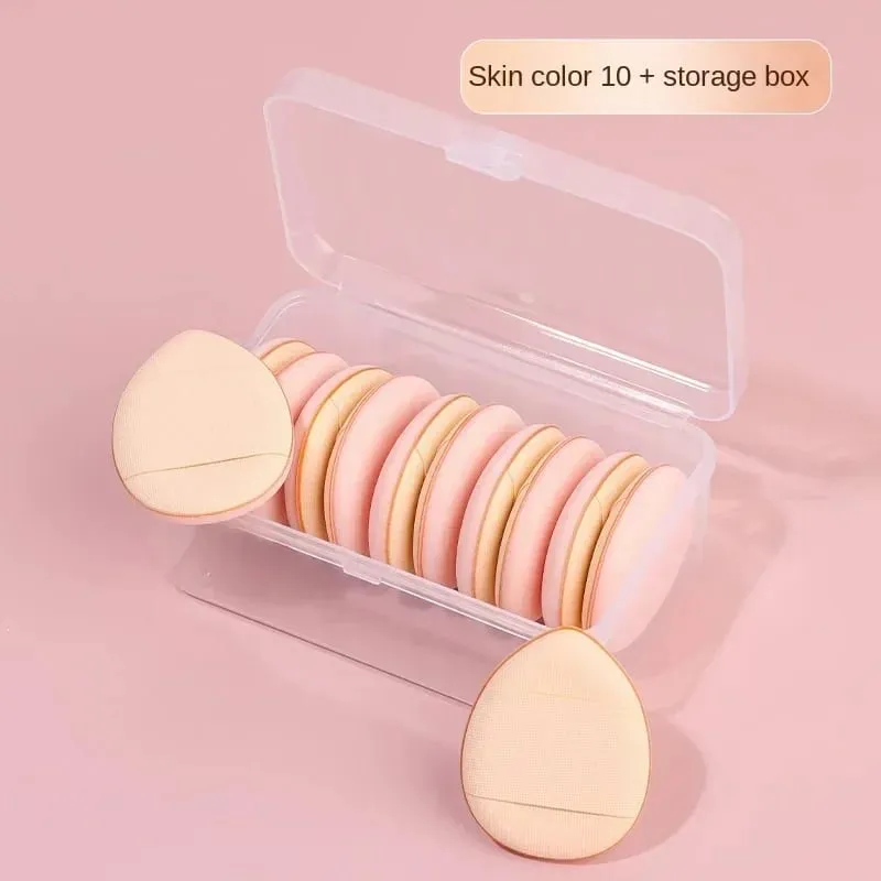 10 יחידות Mini Finger Puff Foundation כרית אוויר קטנה פודרה ספוג קונסילר BB Cream כלי איפור קוסמטי