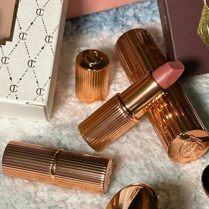 Charlotte Tilbury Four Color Palette Pillow Talk Eraggera Eyes Small Gold Tube Lipstick Easy To Apply Makeup Portable Cosmetics — image 6