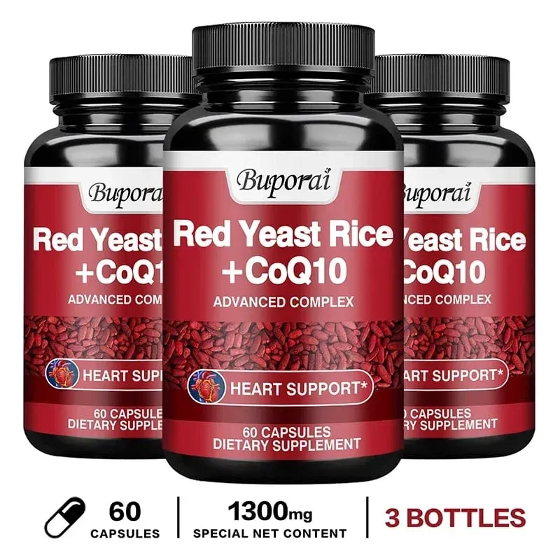 Red Yeast Rice with CoQ10 Supplement - Αντιοξειδωτική υποστήριξη για την ενέργεια και την υγεία της καρδιάς Συμπληρώματα Συμπληρώματα