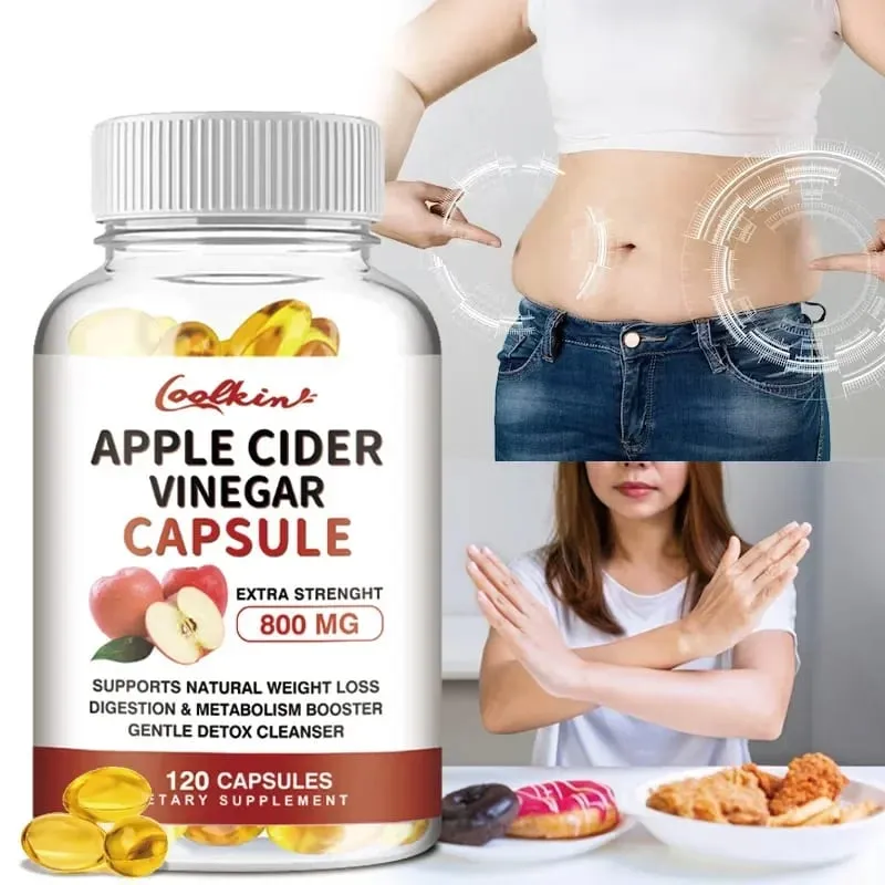 Apple Cider Vinegar Capsules - Fat Burning Appetite Suppressant Weight Management DetoxSupplements