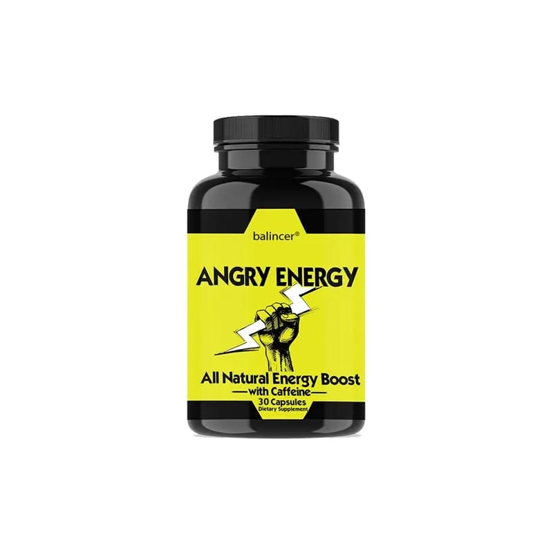 Angry Energy Caffeine Capsules Natural Non-GMO Increase Stamina and Focus Mind & Body Health — image 8