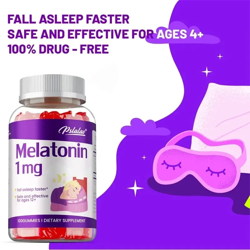 Melatonin gumicukor 1 mg - Gyermekek elalvását segítő szerek enyhítik a stresszt, javítják az álmatlanságot, javítják az alvás minőségét és mélyebb alvást — image 5