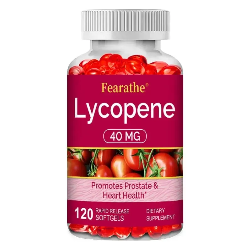 Premium Lycopene 40mg Dietary Supplement for Prostate Antioxidant Heart Skin & Immune Health Non-GMO 30/60/120 Softgels