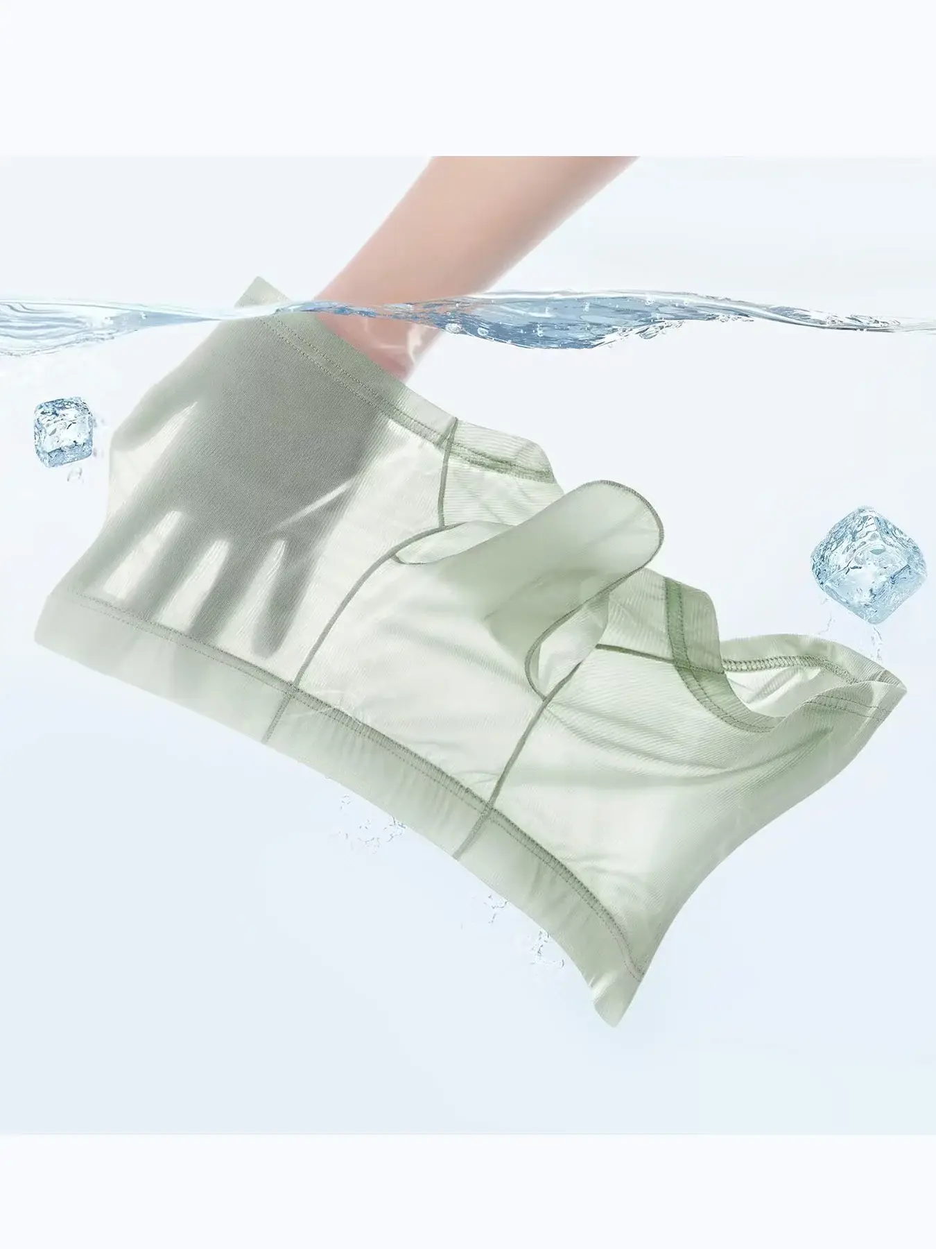 Transparent Boxer Briefs Men Sexy Underwear Ultra Thin Underpants See Through Ice Silk Knickers Smooth Glossy Lingerie Shorts