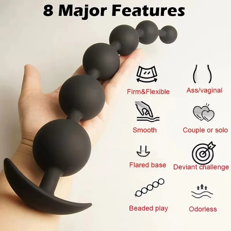 Anal Beads Balls Long Dildo Training Silicone Anus Ass But Butt Plug Analplug Buttplug Butplug Sex Toys Analsex Prostate