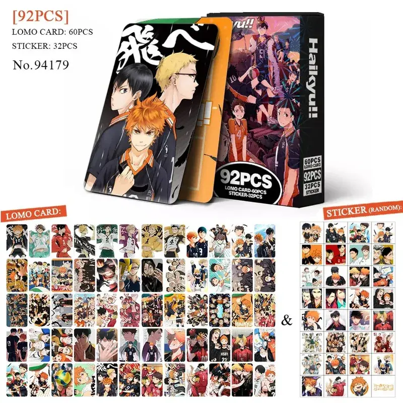 מתקפת אנימה על טיטאן Lomo Card גלויה צעצוע Haikyuu רוקח יומני הונקאאי כוכבי אוסף כרטיסים עם מדבקות מתנה — image 17
