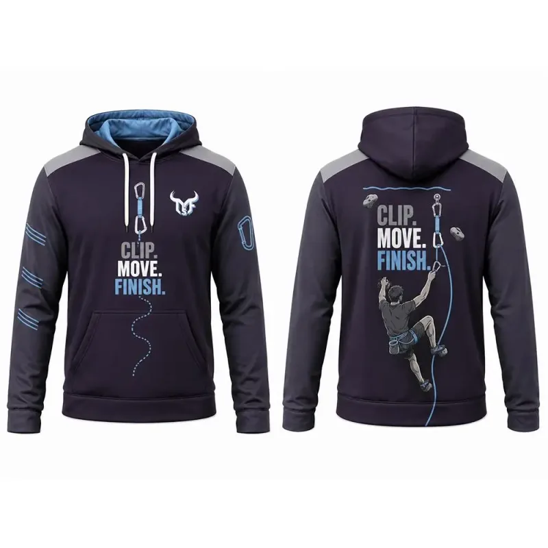 Bouldering Sport Grappling Point Print Hoodie Men's And Women's Outdoor Sport Pullover Autumn Casual Training Sports Sweatshirt