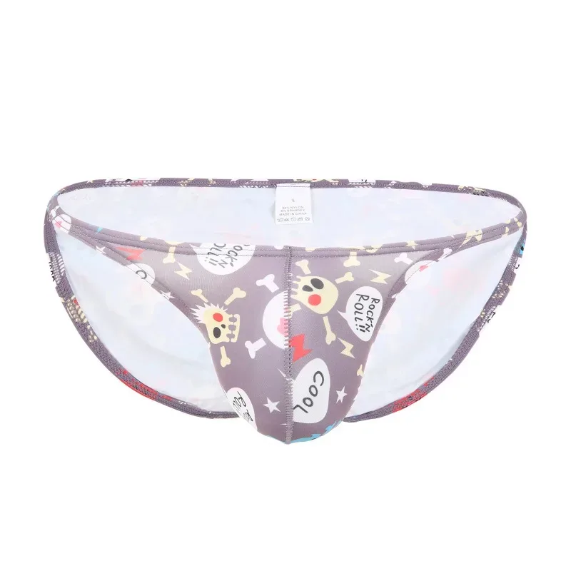 Мужские сексуальные трусы для плавания Maillot De Bain, купальник-бикини с крутым забавным принтом черепа для серфинга, пляжная одежда, плавки