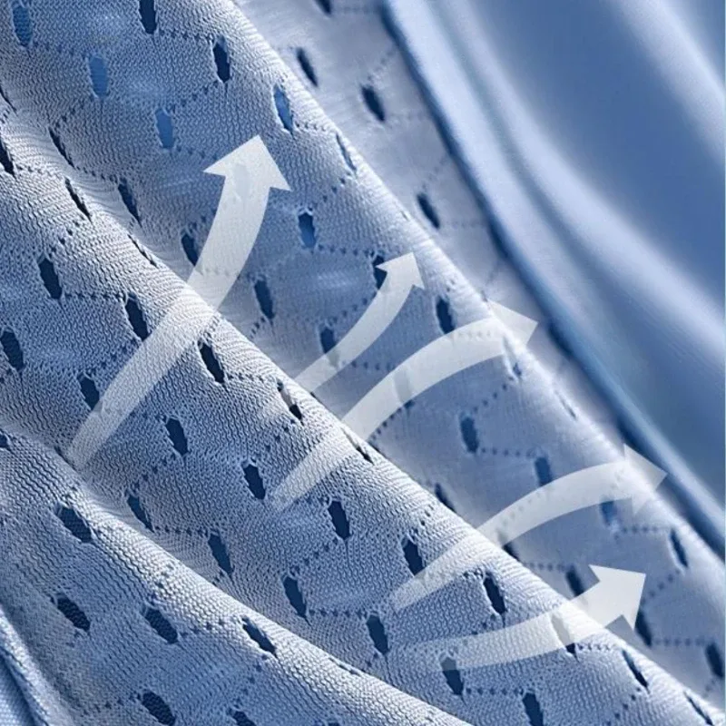1pc Panlalaking Ice Silk Cool Soft Comfy Boxers Briefs Panlalaking Contrast Underwear, Mesh Breathable Comfy Stretchy Trunks — image 5