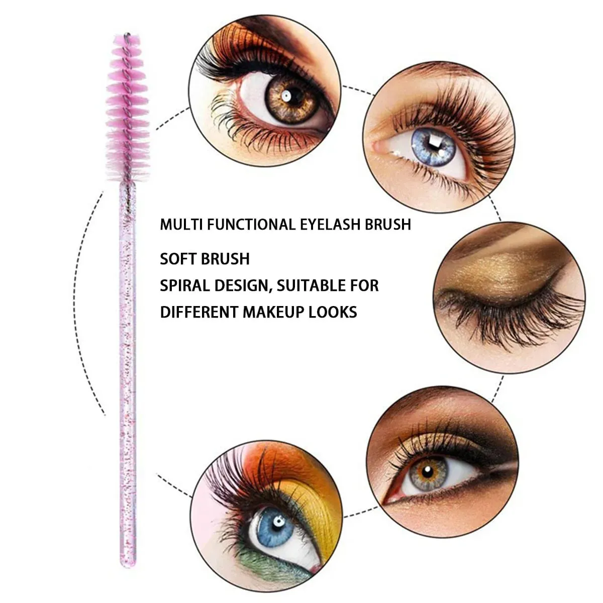 500/1000pcs Eyelash Brush Applicator Wholesale Lash Mascara Wands Brushes For Eyelash Extension Eyebrow Spoolies Beauty Tools — image 5